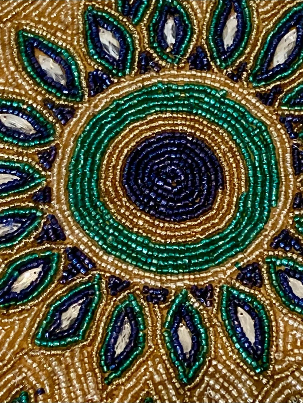 NWT 13” x 36” beaded table runner by “Jewel of Mumbai
